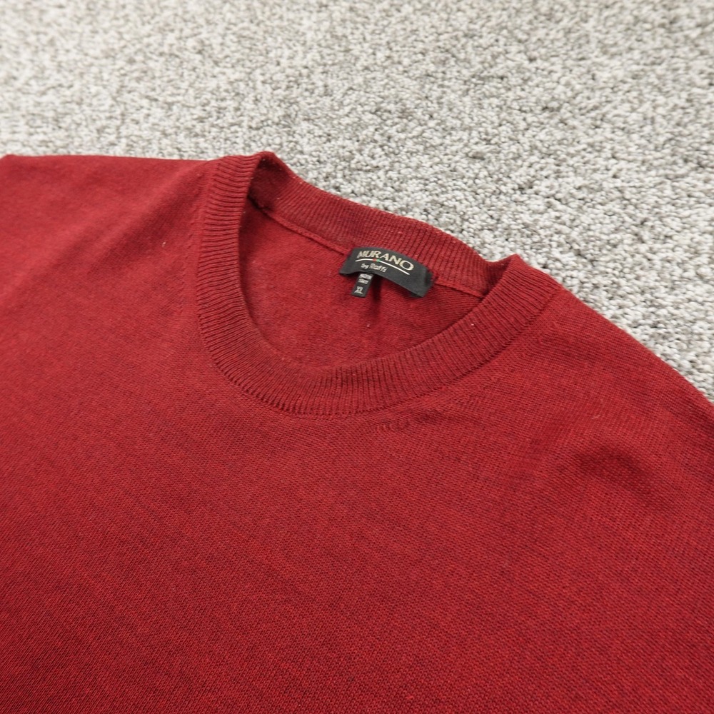Murano‎ Sweater Mens XL Red Wool Acrylic Crewneck Knit Pullover Sweatshirt Italy